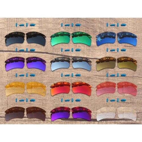 Vonxyz 20+ Color Choices Polarized Replacement Lenses & Sky Blue Nose Pads for-Oakley Flak 2.0 XL OO9188 Frame
