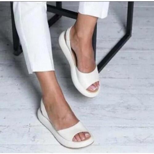 Omen 2021 Summer Sandals EVA Leather Shoes Summer Fashionable Open Toes Platform Chaussure Femme Sexy Womens SandalsW
