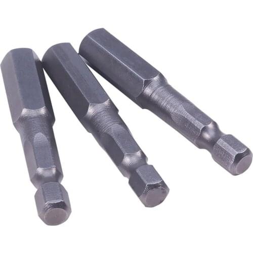 New 3-10Pcs 1/4'' Hex Shank Screwdriver Bits S2 50-100mm Magnetic Hexagonal Head Screw Driver Bit H1.5 H2 H2.5 H4 H5 H6 H8 H10