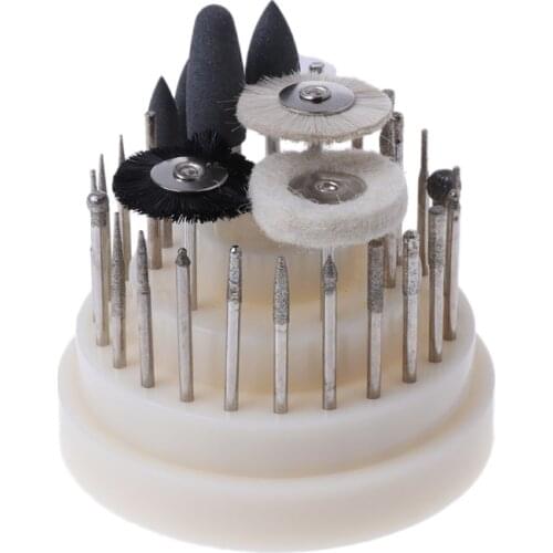 41 pcs Rotary Tungsten Steel Polishing Burs Silicone Rubber Grinding Head For Polishing Sanding