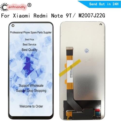 6.53" LCD For Xiaomi Redmi Note 9T M2007J22G LCD Display Touch Screen Digiziter Sensor With Frame Assembly For Redmi Note9T