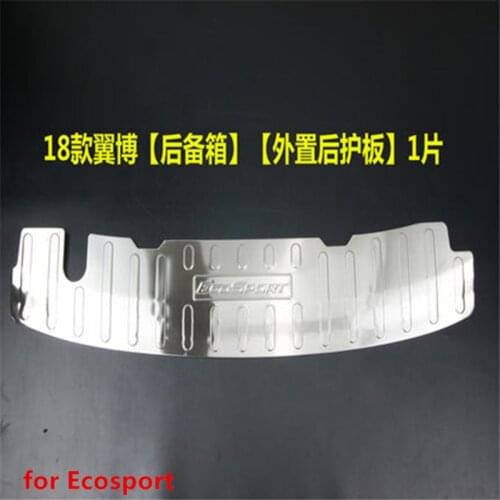 For Ford Ecosport 2018 2019 Car Stainless Steel car Rear Bumper Protector Sill Trunk Rear guard Tread Plate Car styling
