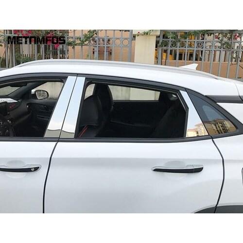 For Hyundai Kona Kauai 2017 2018 2019 2020 Window Center Pillar Cover Molding Trim Decoration Strip Accessories Car Styling