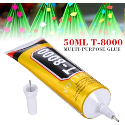 50ml T8000 Glue Mobile Phone Touch Screen Adhesive Epoxy Resin Repair Telephone Glass Glue Repair Point Diamond Jewelry DIY Glue