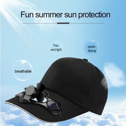 Summer Fan Cool Baseball Cap Hat Solar Charging Breathable Sunshade New Sun Protection Hat Ladies Sun Hat Outdoor Camping