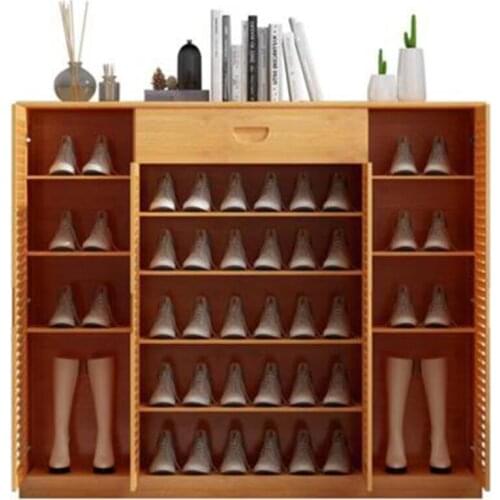 Multi-layer Two-door Modern Minimalist Living Room Corridor Shutter Door Shoe Cabinet Multifunctional Economical Hallway Locker