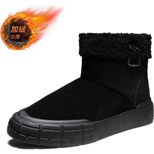 BETOOSEN mens waterproof hiking boots warm hiking boots winter warm fur lining snow boots