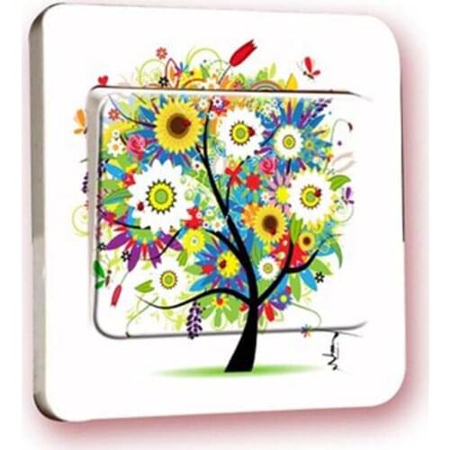 Children room cute cartoon Socket switch Wall stickers Easy to use Wall sticker for kids rooms 22 pattern available