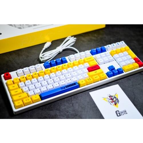 Newest ikbc RX-78-2 E.F.S.F GUNDAM wired game keyboard ACGN robot cherry axis 108 keys mechanical gaming keyboard gift