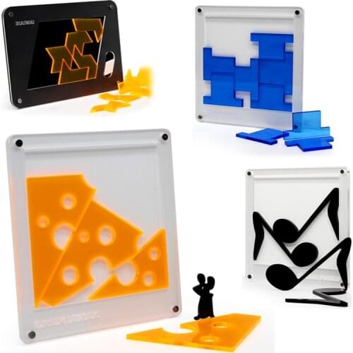 NEW Acrylic Crystal Plastic Puzzle Super Hard Exercise Logical Thinking Toy for Kids Hobbies Play with Family Match Jigsaw Race