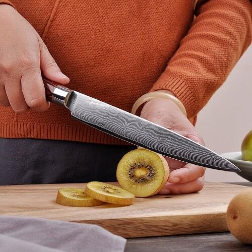 SUNNECKO Damascus 8" Slicing Knife Japanese VG10 Steel Sharp Blade Chef Kitchen Knives Pakka Wood Handle Meat Fruit Cooking Tool