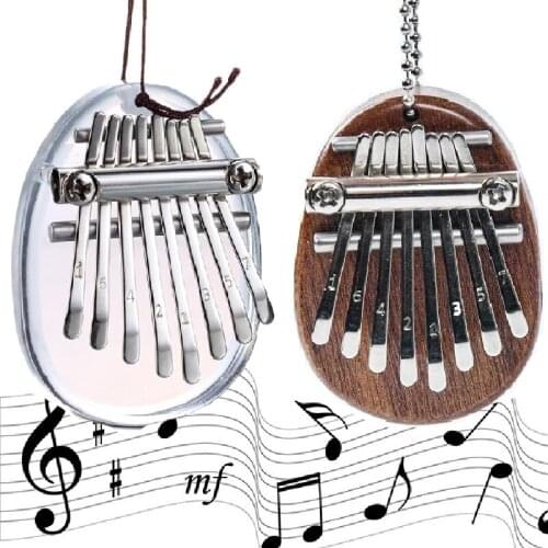 Portable Mini 8 Key Kalimba Thumb Piano Musical Finger Piano Acrylic/Wooden for Child Gift Beginners Musical Instruments