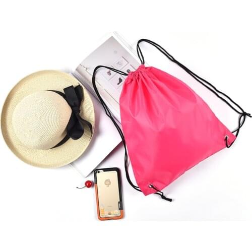 Portable Oxford Sports Bag Drawstring Bag Belt Riding Backpack Gym Drawstring Shoes Bag Clothes Backpacks Waterproof