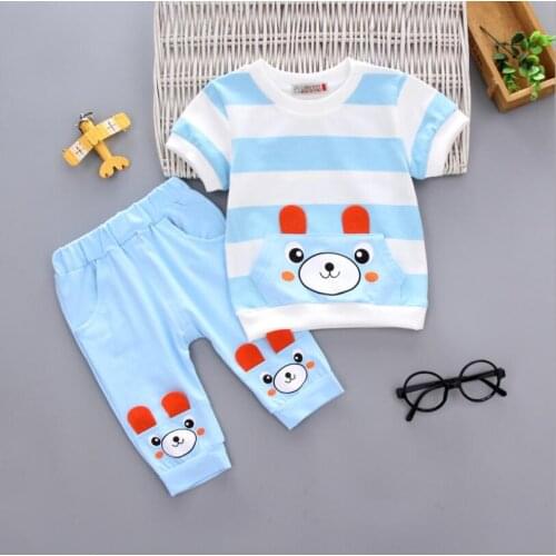 Casual Toddler Outfits Baby Boy Summer Clothes Newborn Boy Clothing Set Sports T-shirt+ Shorts PANTS Leaves CARTOON Clothes SET