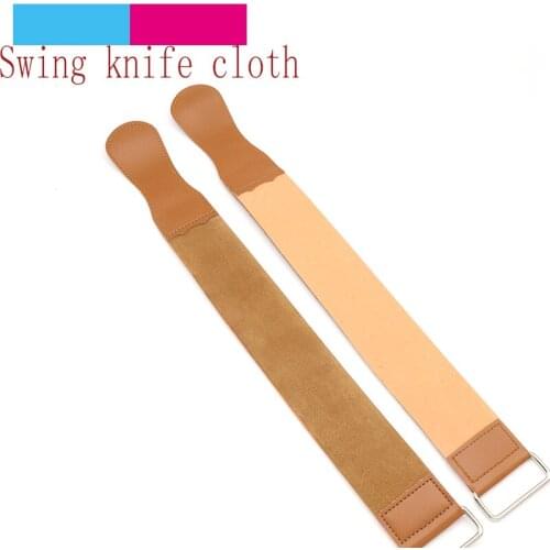 1pcs Genuine Leather Straight Razor Special Grinder Barber Razors Grind Cloth Manual Shaver Fold Knife Grind Strop Metal Ring