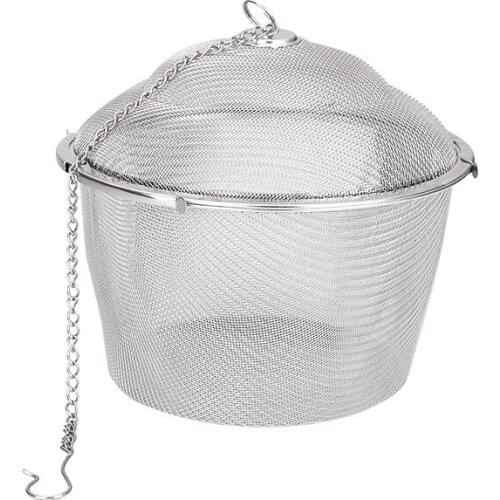 Malla para hierbas con forma de pelota reutilizable, 6 tamaños, colador de especias de té, tetera, filtro infusor para té con ci