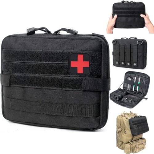 Survival Pouch Military Molle Tactical Medical Kit Bag Utility EDC First Aid Bag Camping Hiking Hunting Emergency Waist Belt Bag