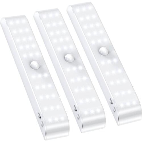LED Closet Light, 30 LED Motion Sensor Lamp Rechargeable Night Light for Wardrobe Closet Kitchen Bedroom Lighting