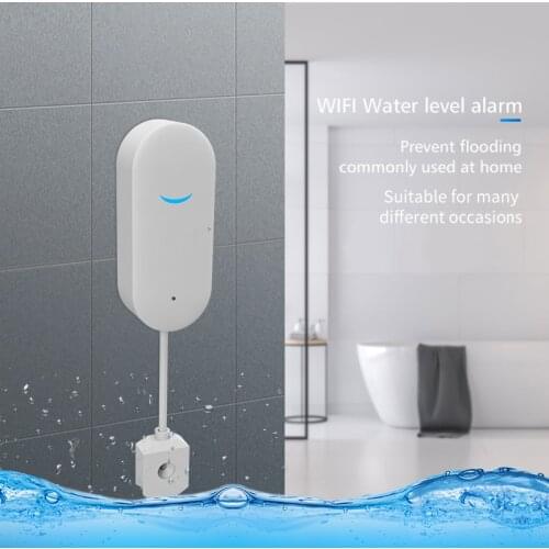 WiFi smart Tuya Water Leakage Sensor Tuya Water Alarm Compatible With Tuyasmart / Smart Life APP Easy Installation