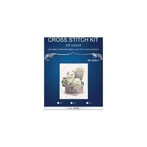 Top Quality Lovely Hot Sell Counted Cross Stitch Kit Old World Holiday Ornaments Similar DMC cats in basket