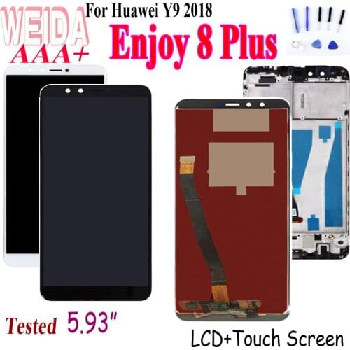 WEIDA 5.93" For Huawei Y9 2018 LCD Display + Touch Screen Digitizer Assembly For Huawei ENJOY 8 PLUS LCD Replacement With Tools