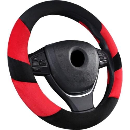 Winter Plush Car Steering-Wheel Cover Suitable for Most Steering Wheel Carpet Soft 37-38 CM 14.5 "-15" Car Accessories Styling