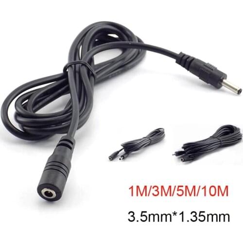 1/1.5/3/5/10M DC Power Cable Cord Adapter DC Male DC Female Connector Extension 5V 2A CCTV Camera LED Strip Light 35