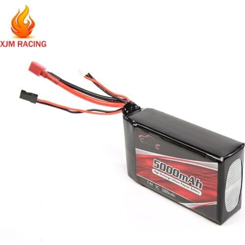 1/5 Rc Car with Receiving 7.4V-5C 5000 MAh Lithium Battery (107mm*50mm*32mm) for 1/5 Losi 5ive-T King Motor X2 ROVAN LT Parts