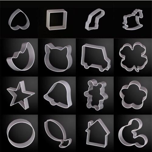 3D cartoon modeling mousse cake cutting mold set candy mold cake mold Fruits Mold DIY baking tool u aluminum alloy Cookie Mold-B