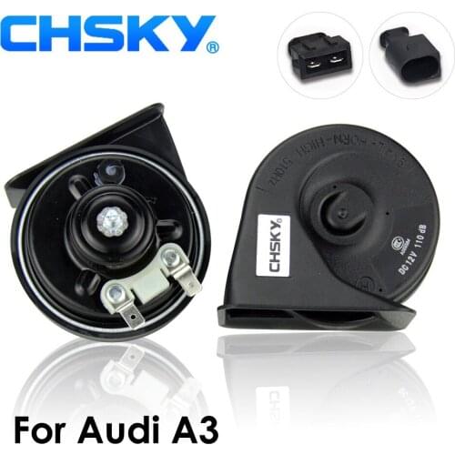 CHSKY Car Horn Snail type Horn For Audi A3 1996 to Now 12V Loudness 110-129db Horn Long Life Time High Low Klaxon
