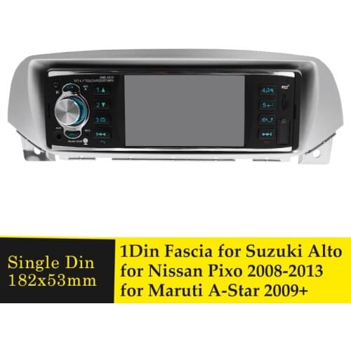 One Din Car Radio Fascia for Suzuki Alto for Nissan Pixo for Maruti A-Star 2008-2014 CD Player Frame Audio Fitting Adaptor Bezel