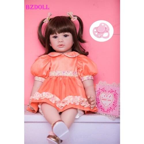 60cm Silicone Reborn Baby Doll Toys Like Real 24inch Vinyl Princess Toddler Babies Dolls Kids Birthday Gift Play House Bedtime T