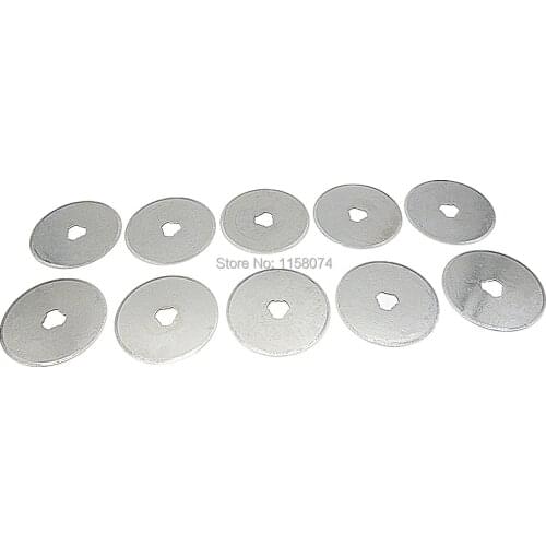 10pcs 45mm Rotary Cutter Blades Quilters Sewing Cut Fabric Leather Craft Vinyl Paper Spare Blade Cutter Patchwork Quilting Blade