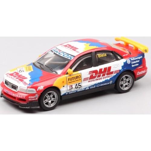 1:43 Scale Highspeed A4 STW Super Touring Car No.45 Biela Racing car metal toy pull back Replicas of childrens Collectible 1998