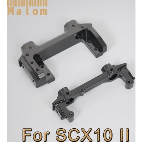 Metal Front Rear Rail Bumper Mounts with Front Servo Mounts for 1/10 RC Crawler SCX10 II 90046 90047 Upgrade Parts