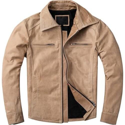 Automotive Sheepskin Jackets and Coats For Men Vintage Flight Mens Real Leather Overcoats Fashion Mens Clothing Streetwear A971