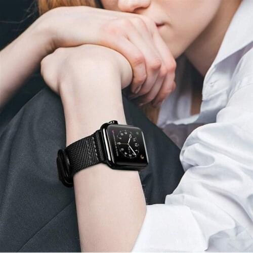Nylon strap for apple watch band 42mm 38mm apple watch belt 4 44mm 40mm watchband for iwatch series 4/3/2/1 bracelet Accessories
