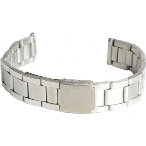 2019 New Stainless Steel Strap Silver Wrist Watch Bracelet With Folding Clasp Hot Men Women Metal Watchband