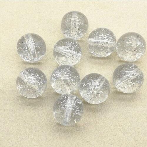 New arrival! 8-16mm Clear Built-in Powder Round Beads for Handmade Necklace Earring DIY Parts,Jewelry Findings & Components