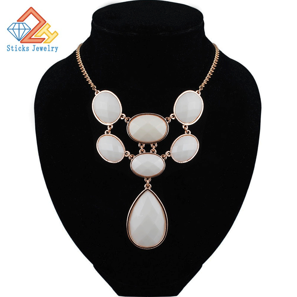 New Arrival Resin Fashion Colorful Cute Charm Gem Flower Necklaces & Pendants Fashion Jewelry Woman Gift Summer style
