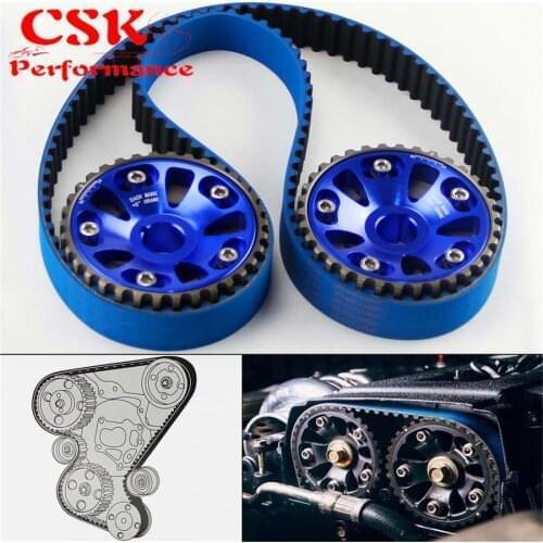 Timing Belt +Cam Gear Pulley Fits For Honda B16A 99-00 Civic Si 94-97 Del Sol VTEC Blue/Red/Black