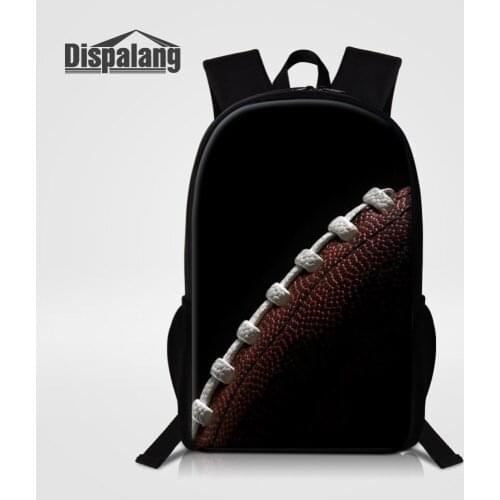Dispalang Mens Backpack Boys Ball Print Kids School Bag Women Large Capacity Rucksack Boys Travel Shoulder Bag Mochila Escolar