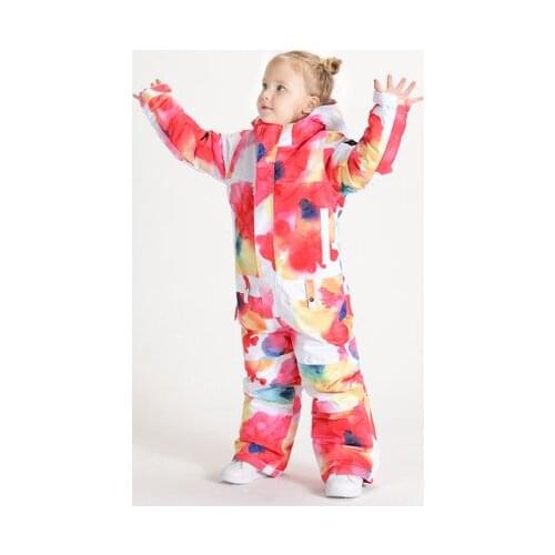 SMN Brand Girls Ski Suit One Piece Snowboard Jacket Skiing Suit Windproof Waterproof Breathable Outdoor Sport Wear Boys Clothing