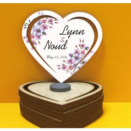 Save the Date Wooden Magnet for Your Guests and Colorful Printed Wedding, Henna, Christening Gifts 25 pcs