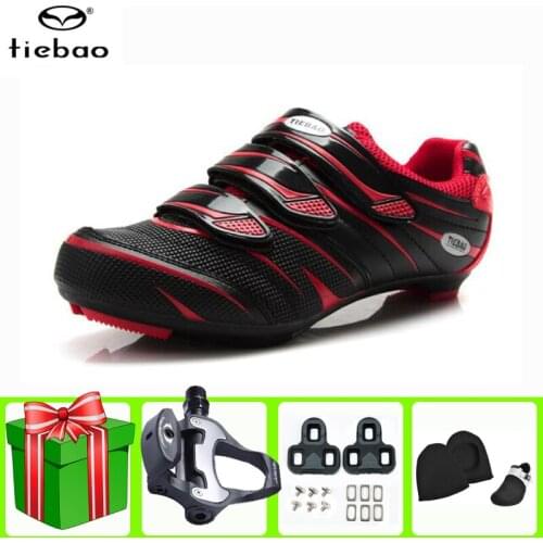 TIEBAO Men Road Cycling Shoes Add Pedal Set Sapatilha Ciclismo Professional Bike Bicycle Self Lock Athletic Sneakers Women