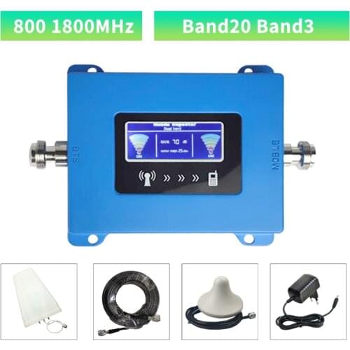 LTE 4G Repeater 800 1800MHz LTE Cellular Signal Amplifier 4G Cellular Amplifie Mobile 800 1800 DCS Signal Booster Repeater