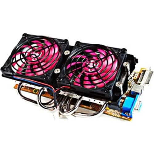 New Graphics Card Radiator Maintenance Fan Replacement Double Fans Compatible with All Graphics Accessories Graphics Cooling Fan