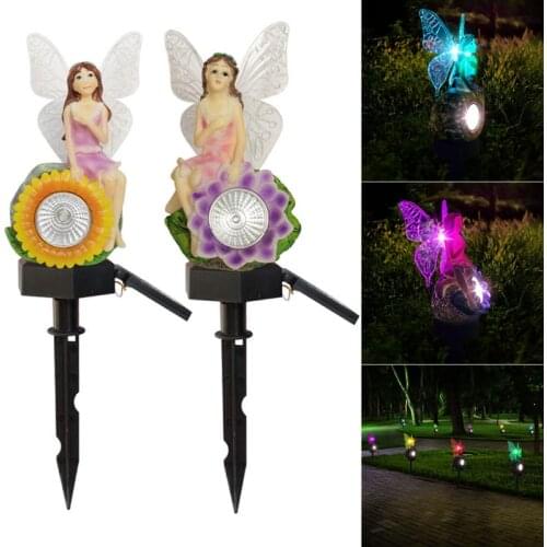 1Pc Sunflower Wisteria Flower Fairy Light Waterproof Ip65 Solar Led Light Outdoor Garden Flower Decoration Landscape Lighting