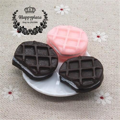 10pcs Cute 3D Resin Fake Chocolate Muffin Flatback Cabochon Accessories DIY Craft Decoration,20*24mm