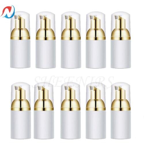 Sheenirs 10Pcs 30ml Plastic Foam Dispenser Bottle Reusable Refillable Bottle Foaming Pump Empty Outdoor Convenient Bottles